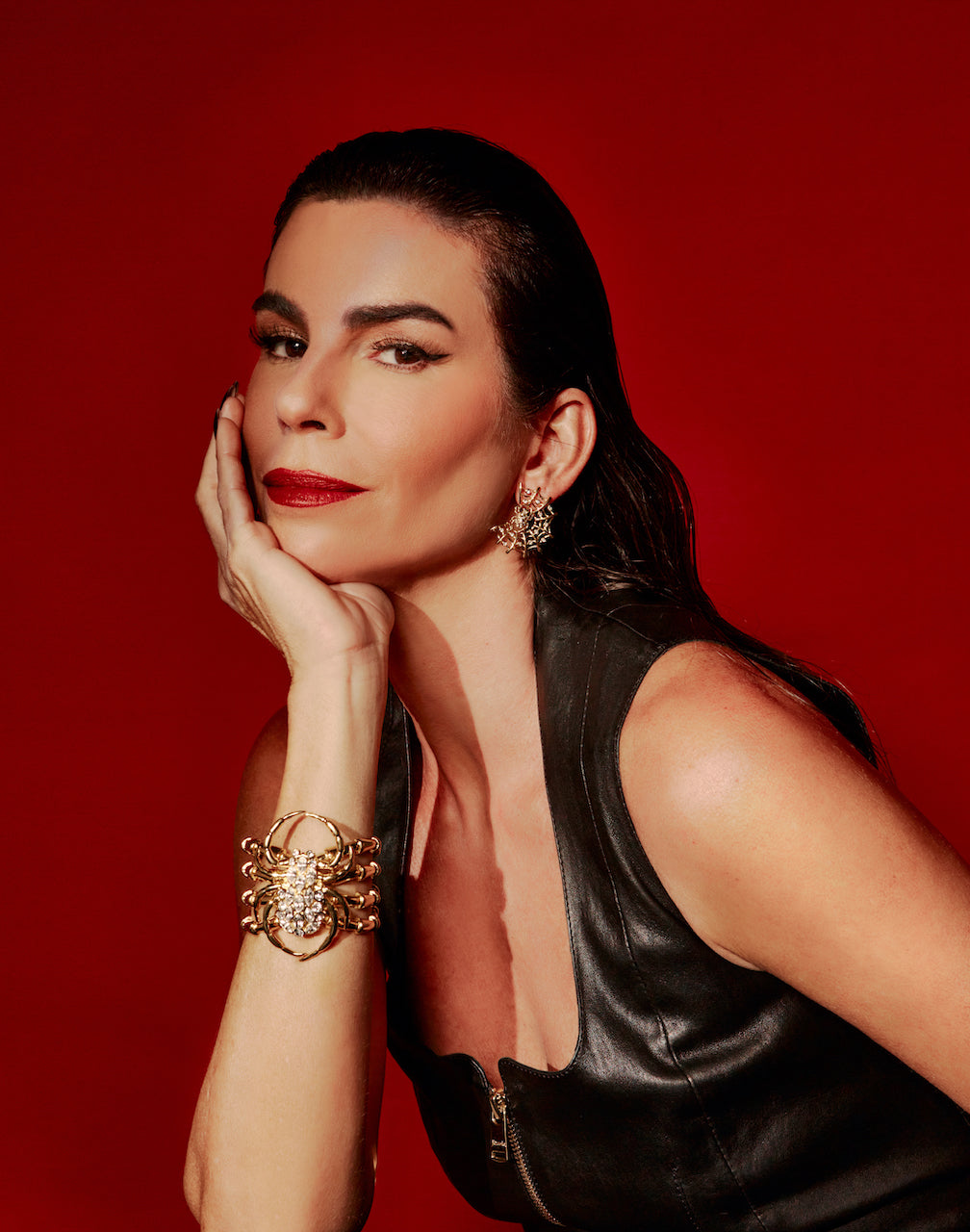 Large Spider Bangle - Gold