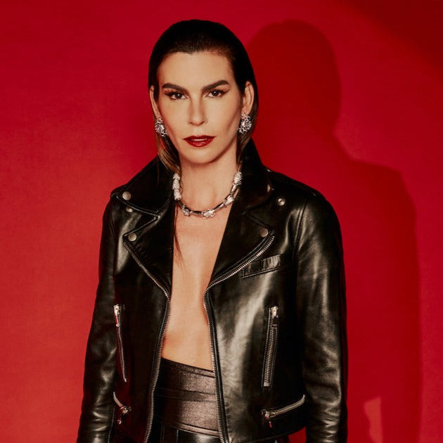 Spider Armor Stone Necklace - Silver