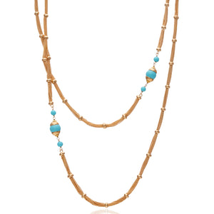 Taj Mahal Long Necklace - Pearl
