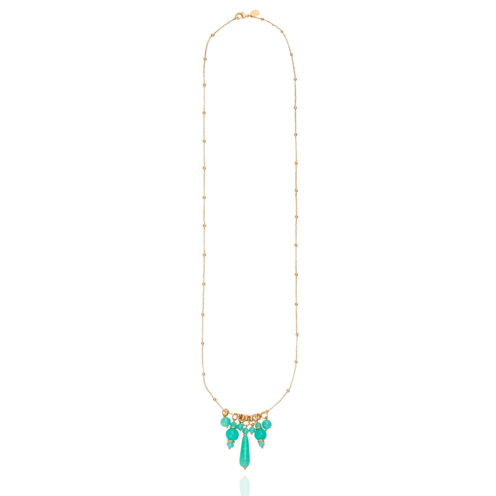 Thailand Drop Necklace - Aqua