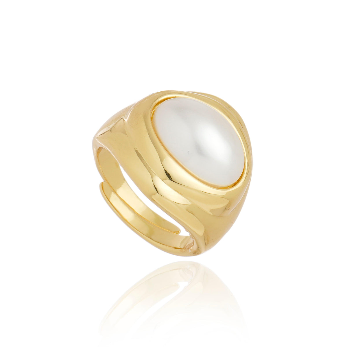 Salerno Pearl Ring 18K Gold Plated