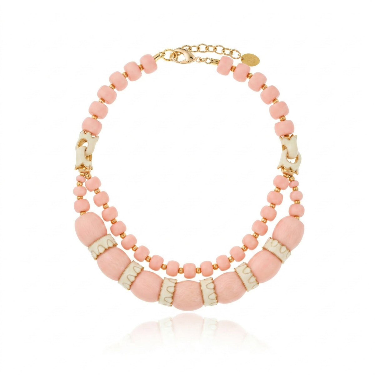 Yolanda Double Necklace Pink
