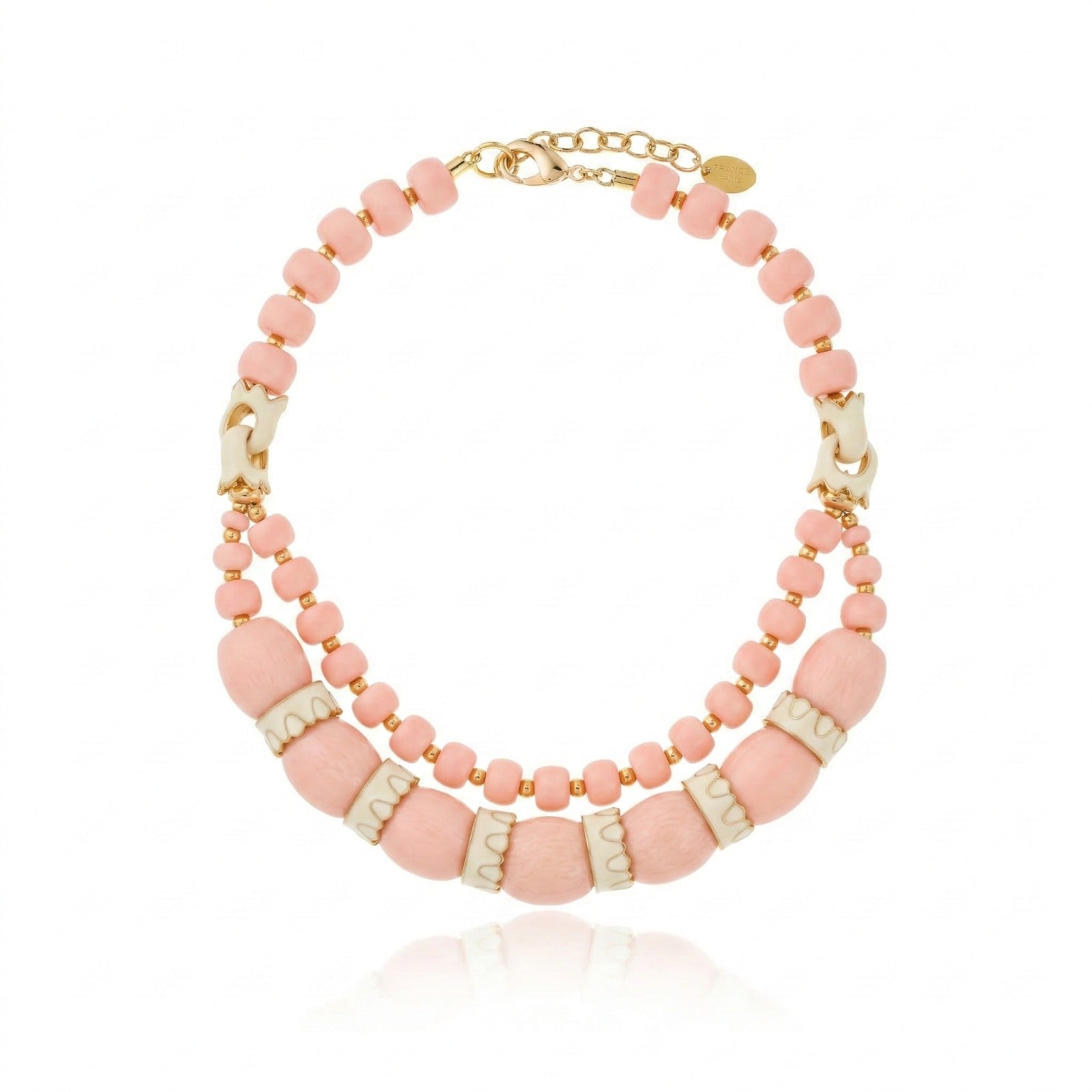 Yolanda Double Necklace Pink