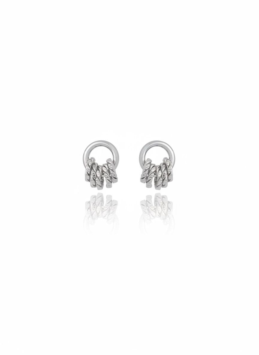 Stella Earrings Rhodium Plated