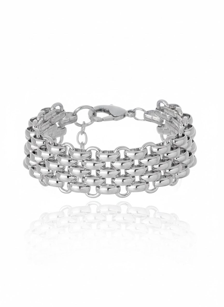 Classic Novaglio Bracelet Rhodium Plated