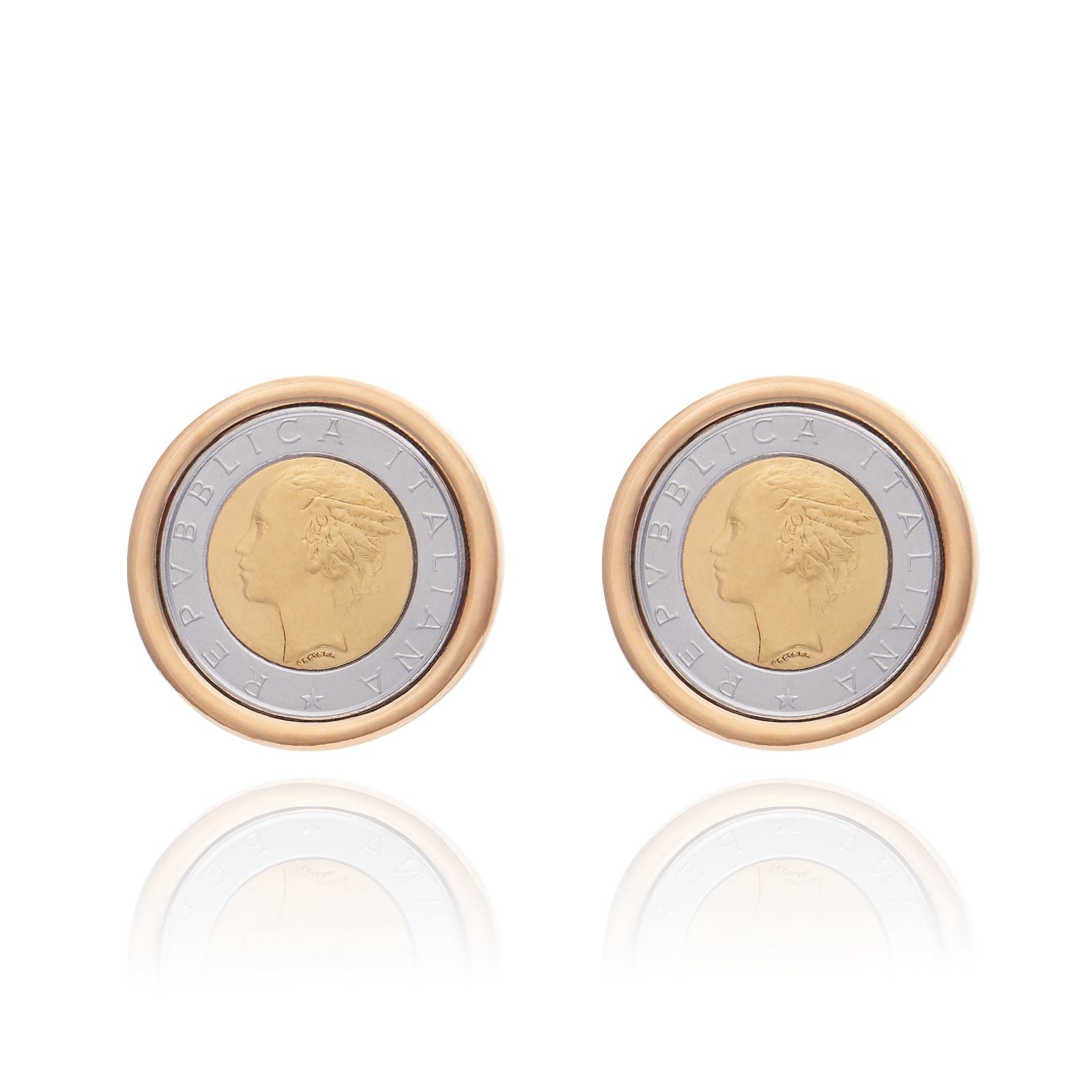 Estela Coin Studs Gold