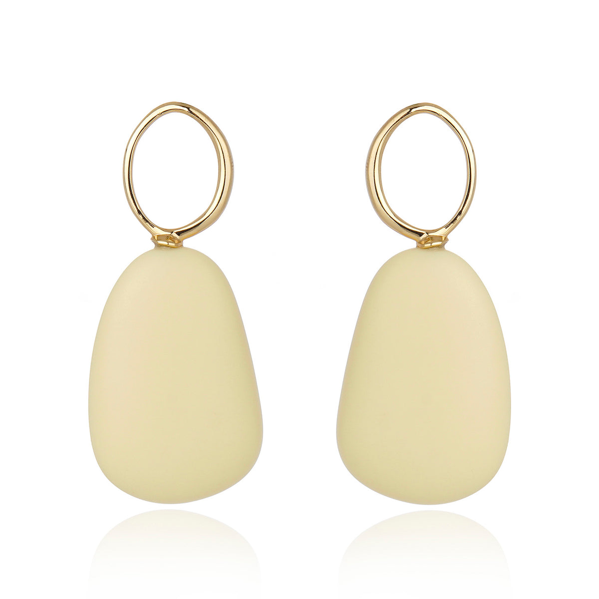 Concept Resin Earring - Beige