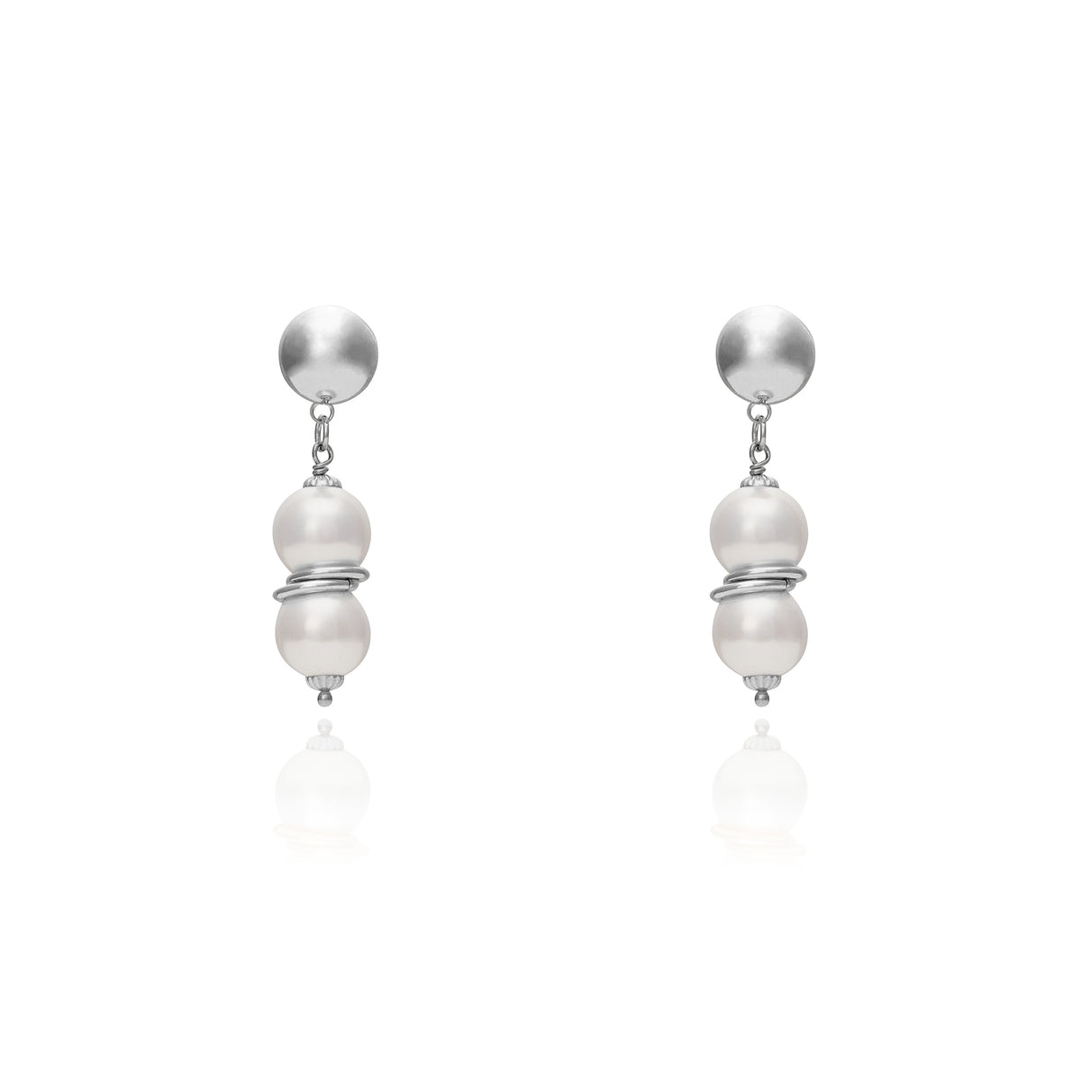 Mini Taj Mahal Pearl Silver Earring