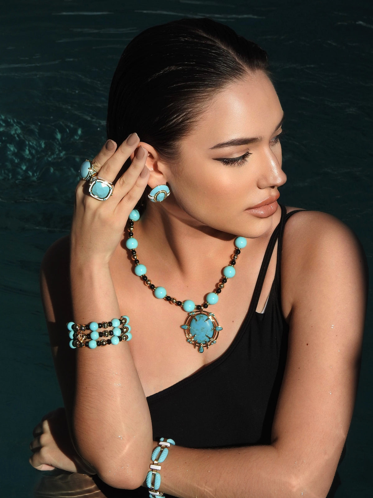 Duomo Turquoise Crystal Earring