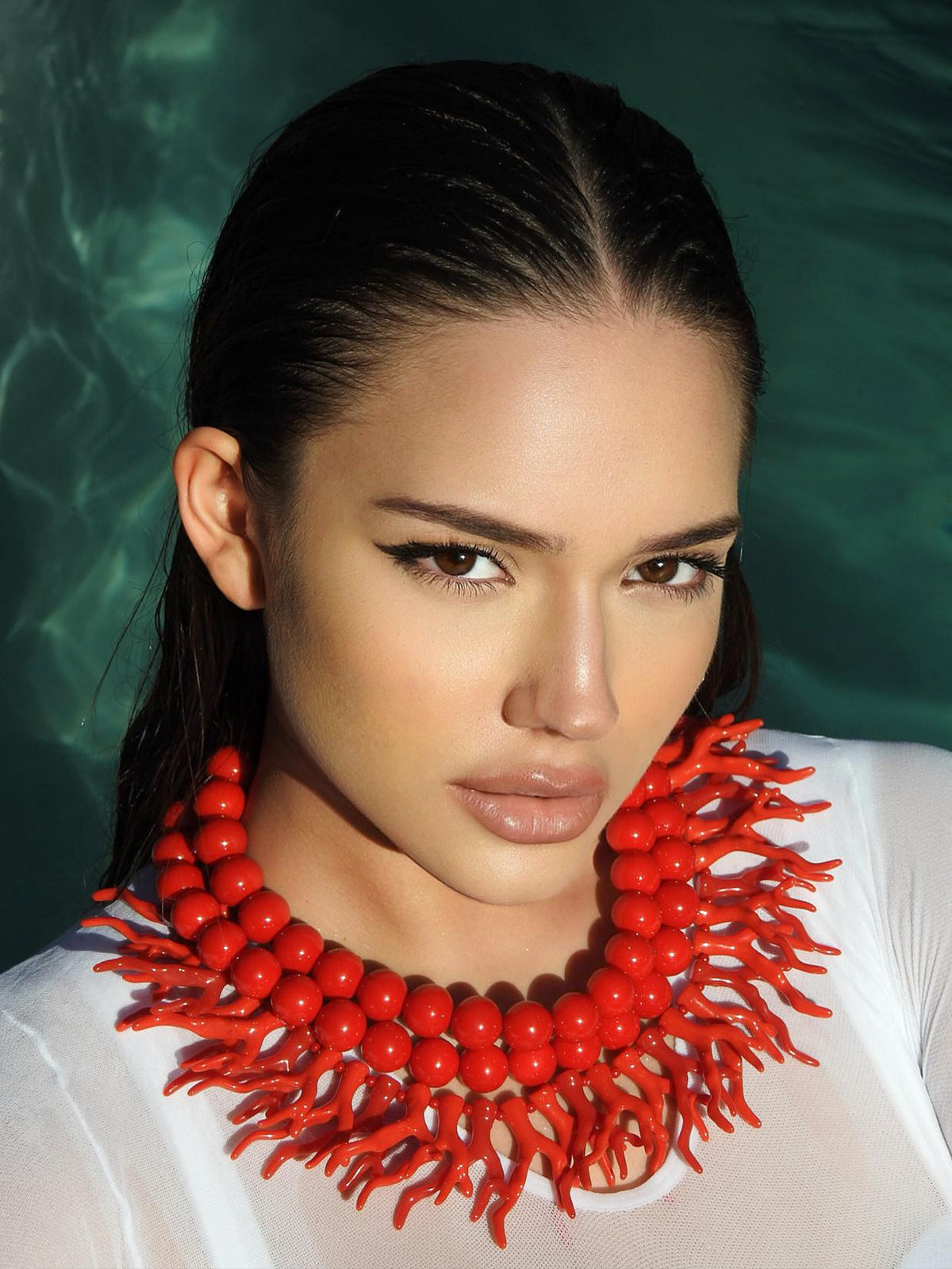 Lani Triple Necklace Red