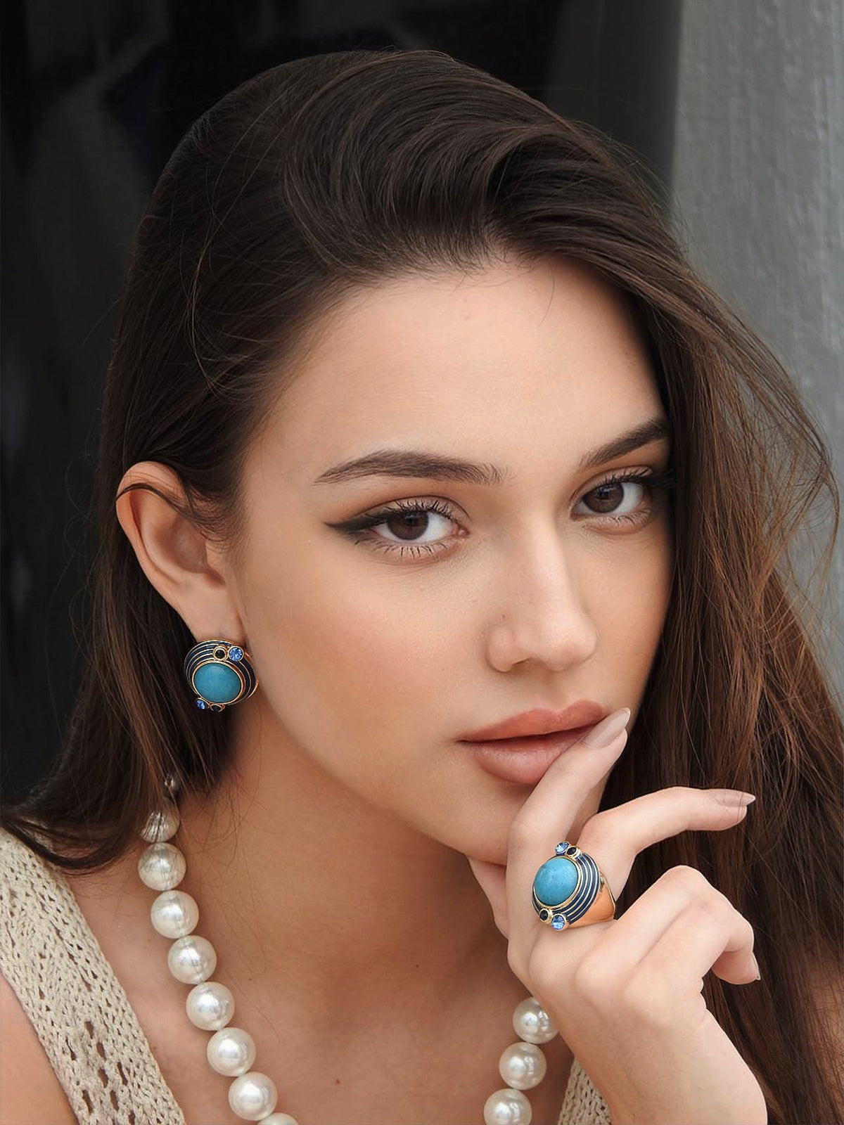 San Marco Stud Earring Blue