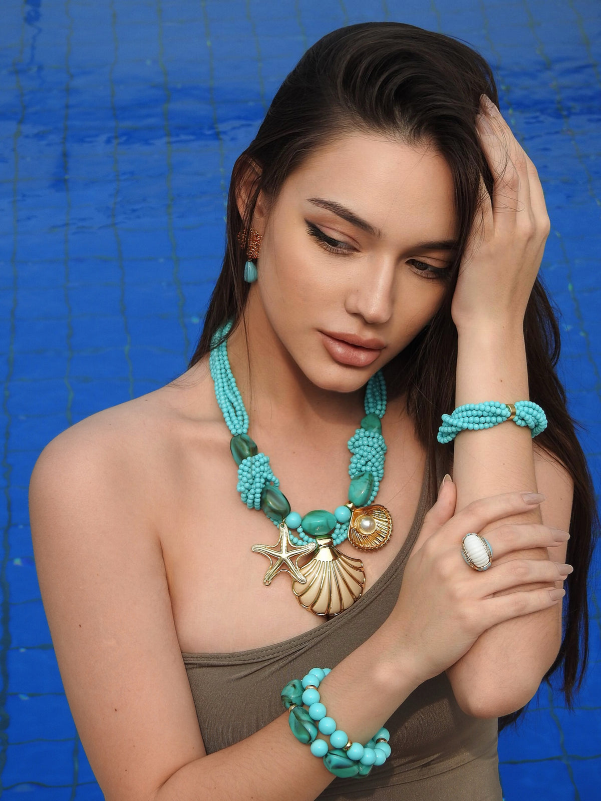 Concept Shell Necklace - Blue