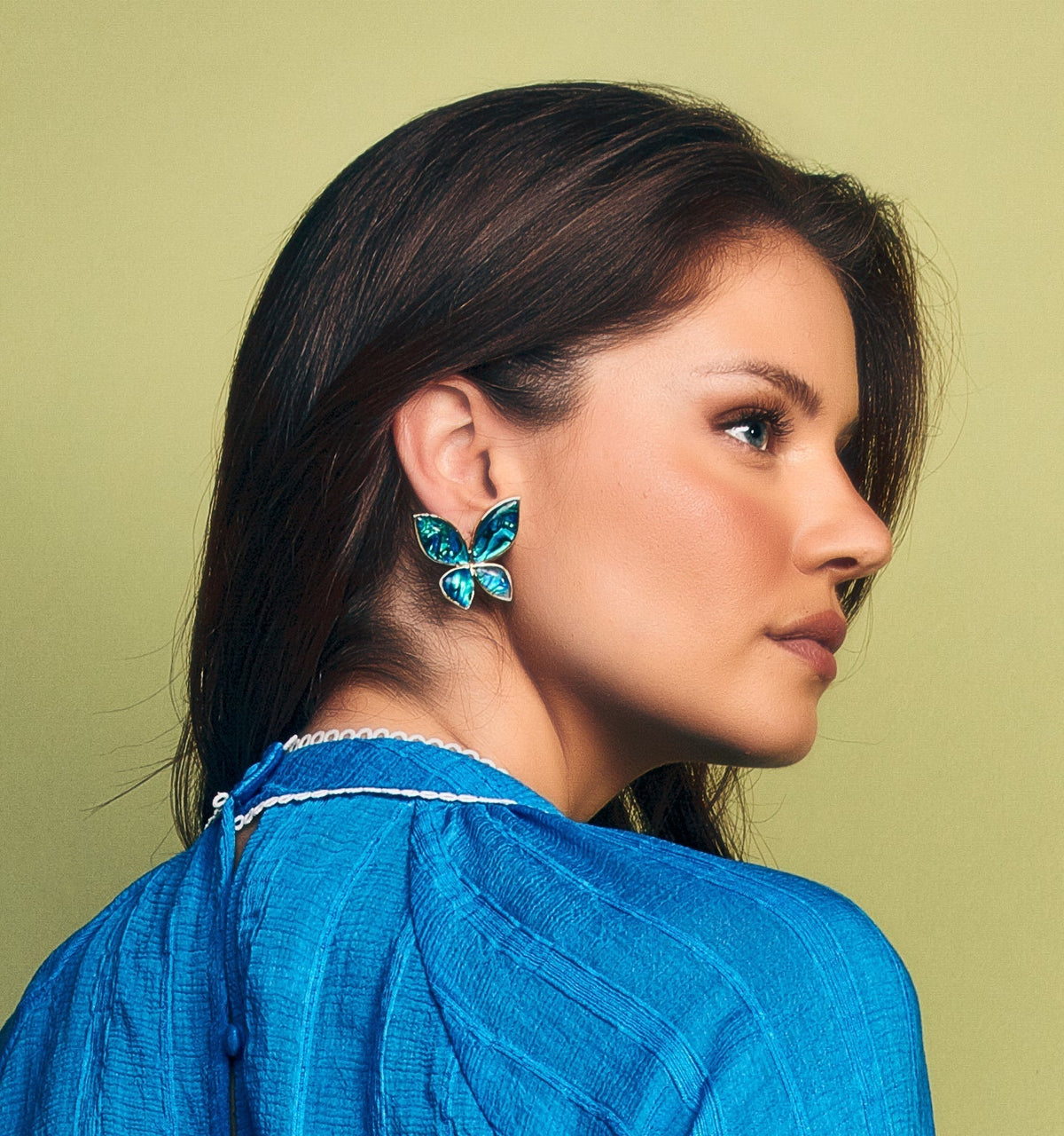 Sophia Earring - Blue Abalone