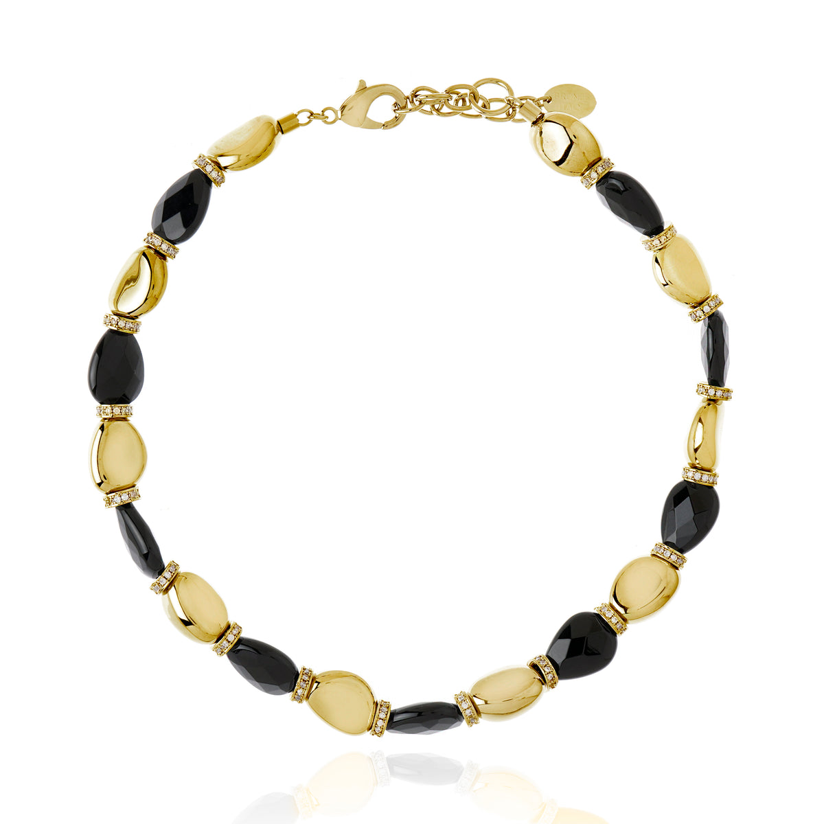 Volutta Necklace Black and Gold