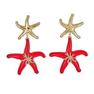 Sea Star Earring - Red