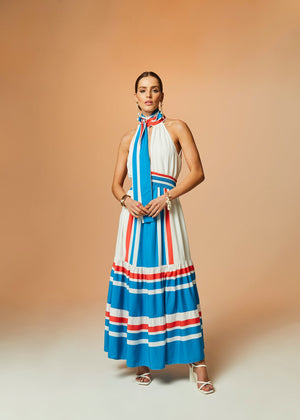 Adrina Sleeveless Maxi Dress - Turquoise