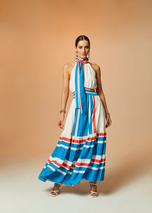 Adrina Sleeveless Maxi Dress - Turquoise