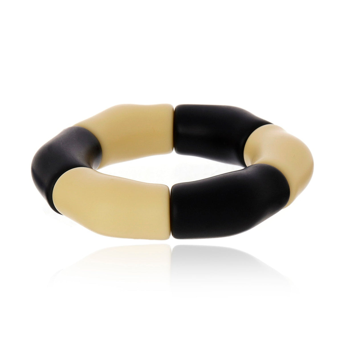 Shades Resin Bracelet - Beige and Black