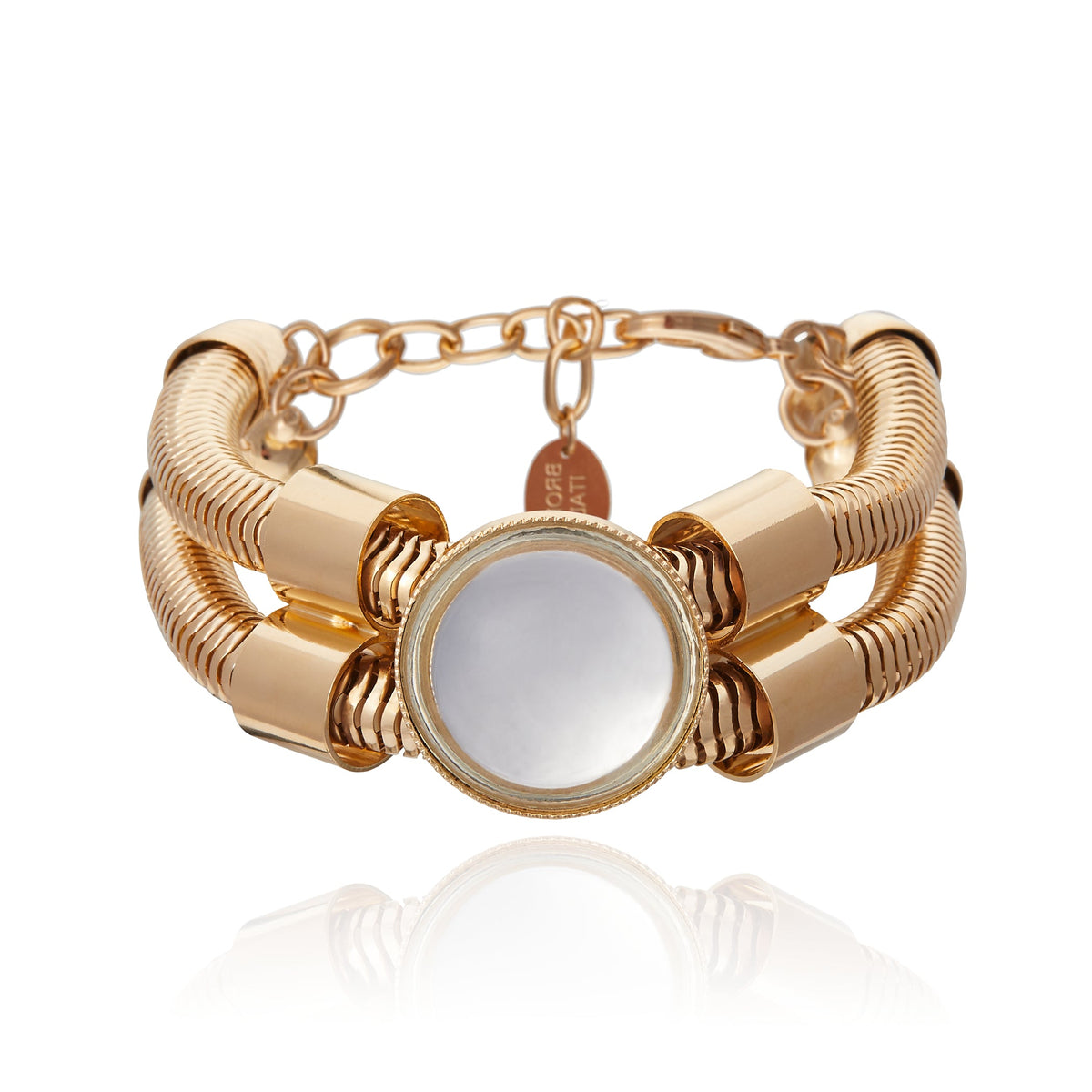 Bali Double Bracelet - Crystal Cabochon