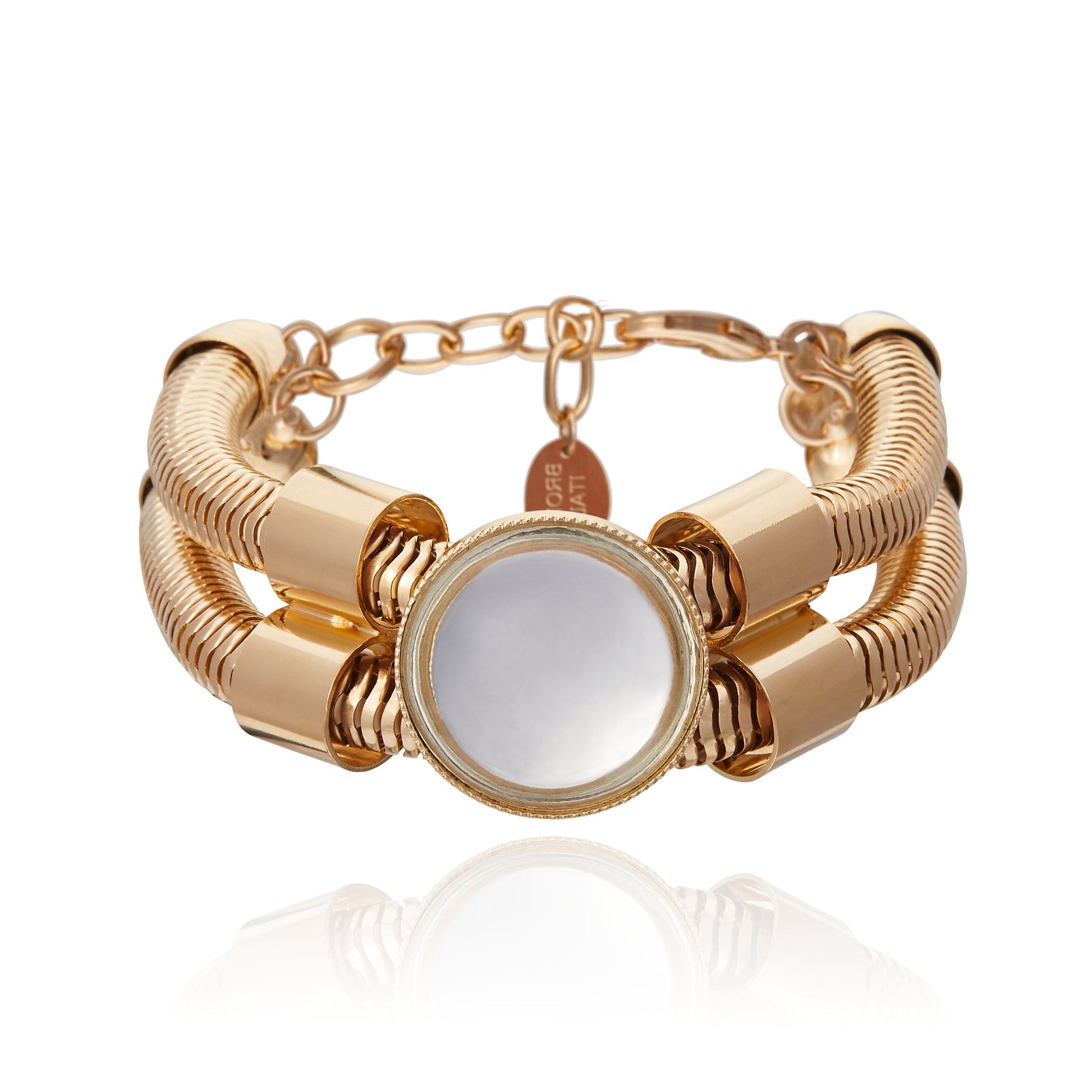 Bali Double Bracelet - Crystal Cabochon