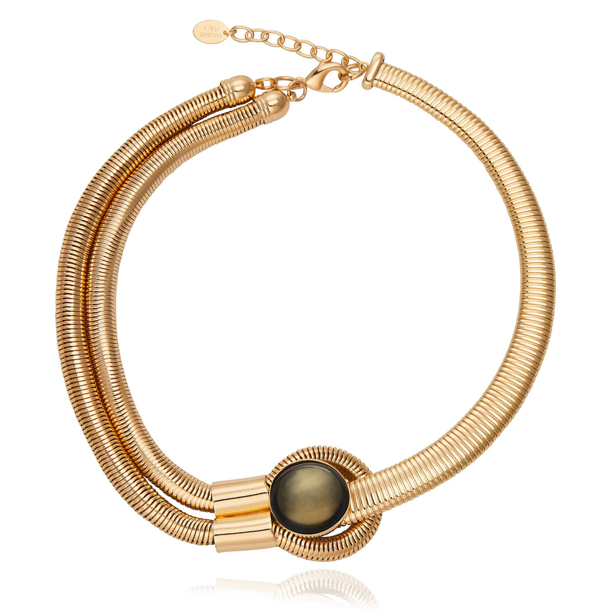 Bali Double Necklace - Black Cabochon