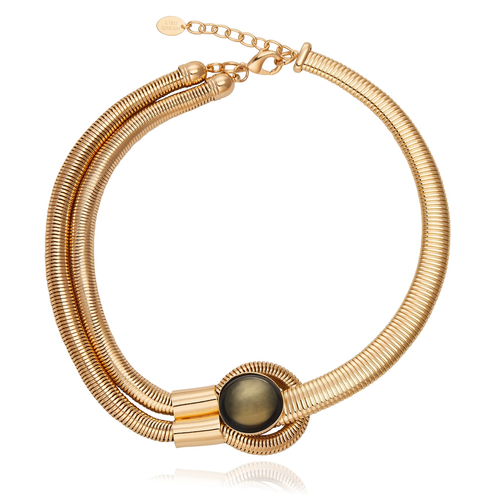 Bali Double Necklace - Black Cabochon