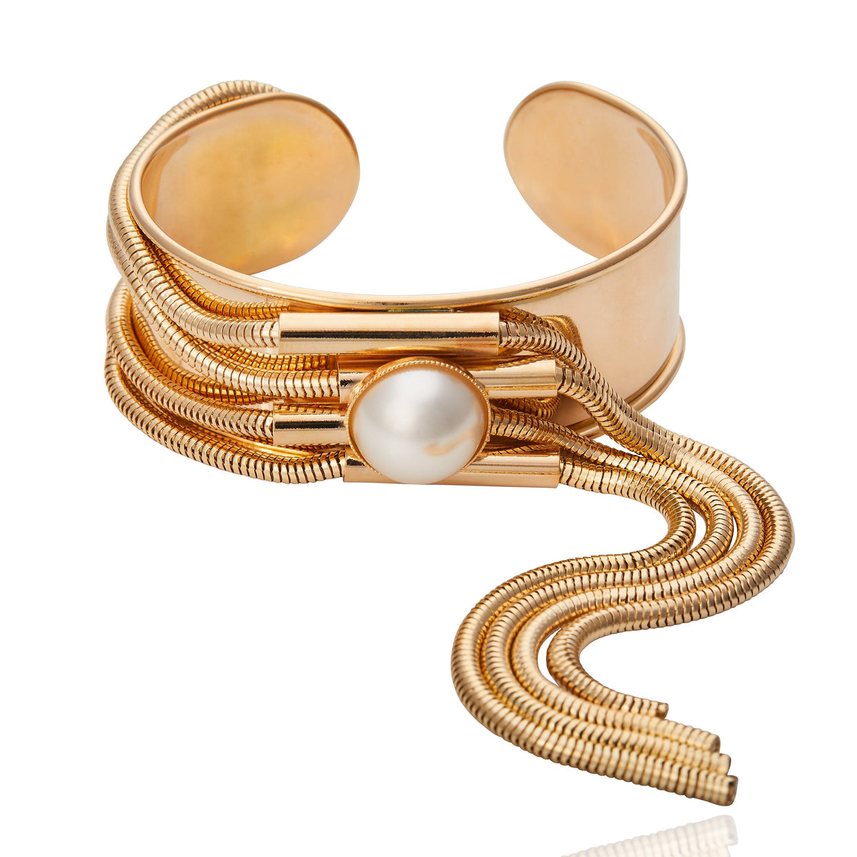 Cambodia Stone Bracelet Pearl Gold