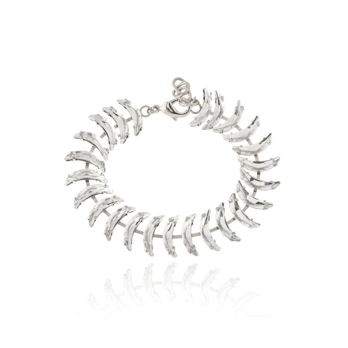 Helene Moon Bracelet Crystal Gold