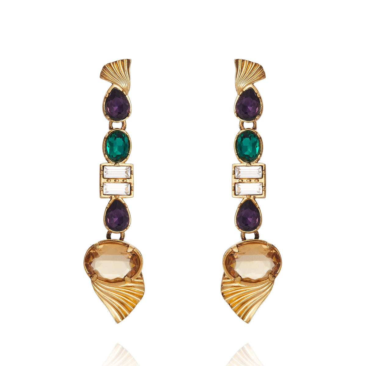 Milano Mix Earring - Emerald