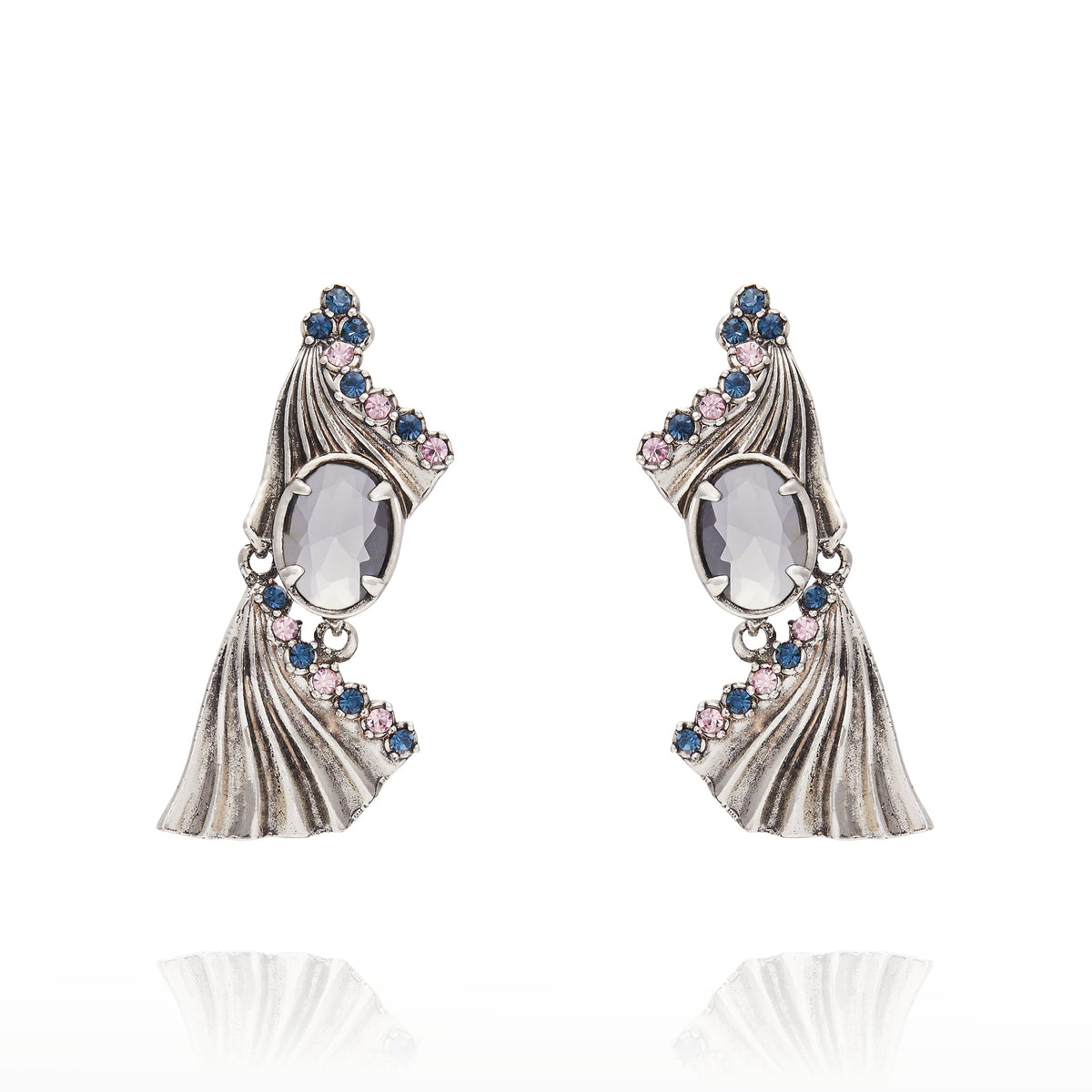 Milano Double Earring - Black Diamond