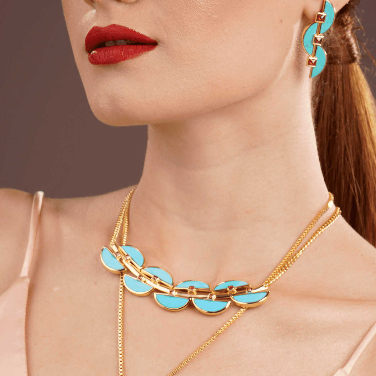 Connection Necklace Blue Howlite