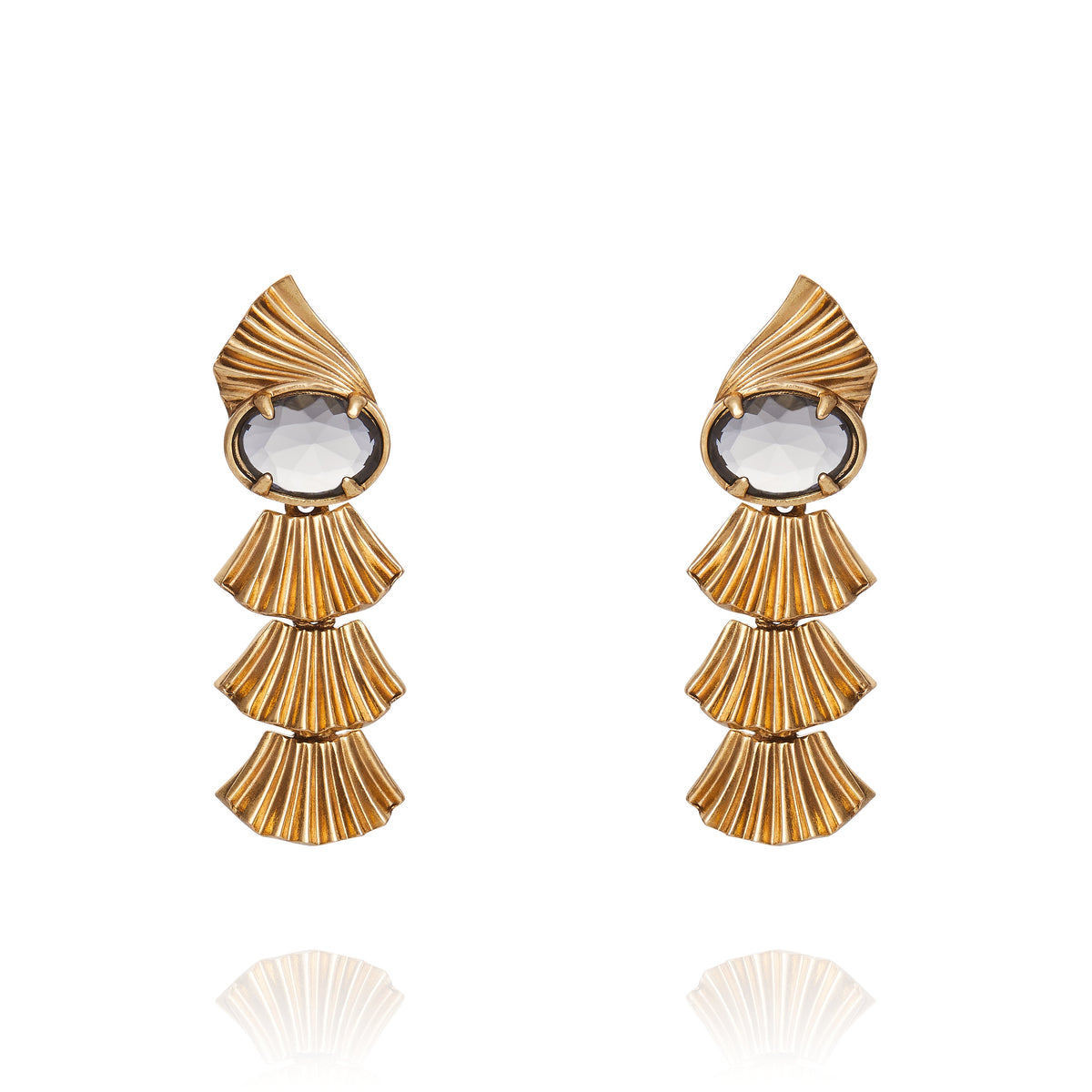 Milano Oval Drop Earring - Black Diamond