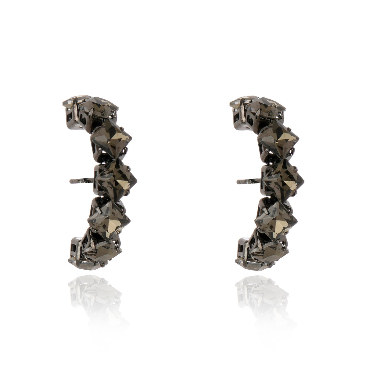 Lux Ear Cuff Black Diamond &amp; Graphite Earrings