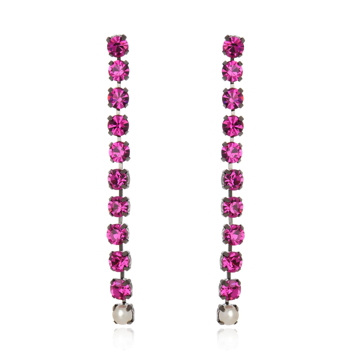 Dazzling Drop Earring Fuchsia