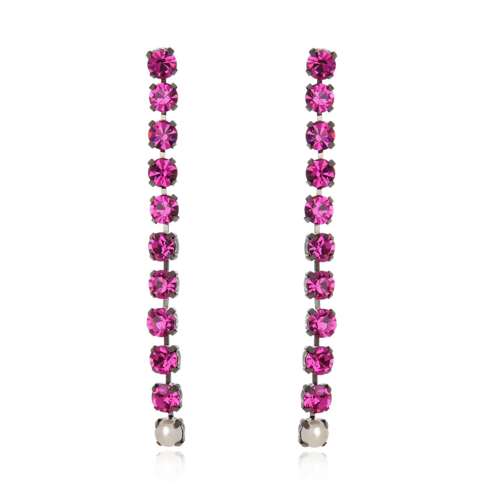 Dazzling Drop Earring Fuchsia