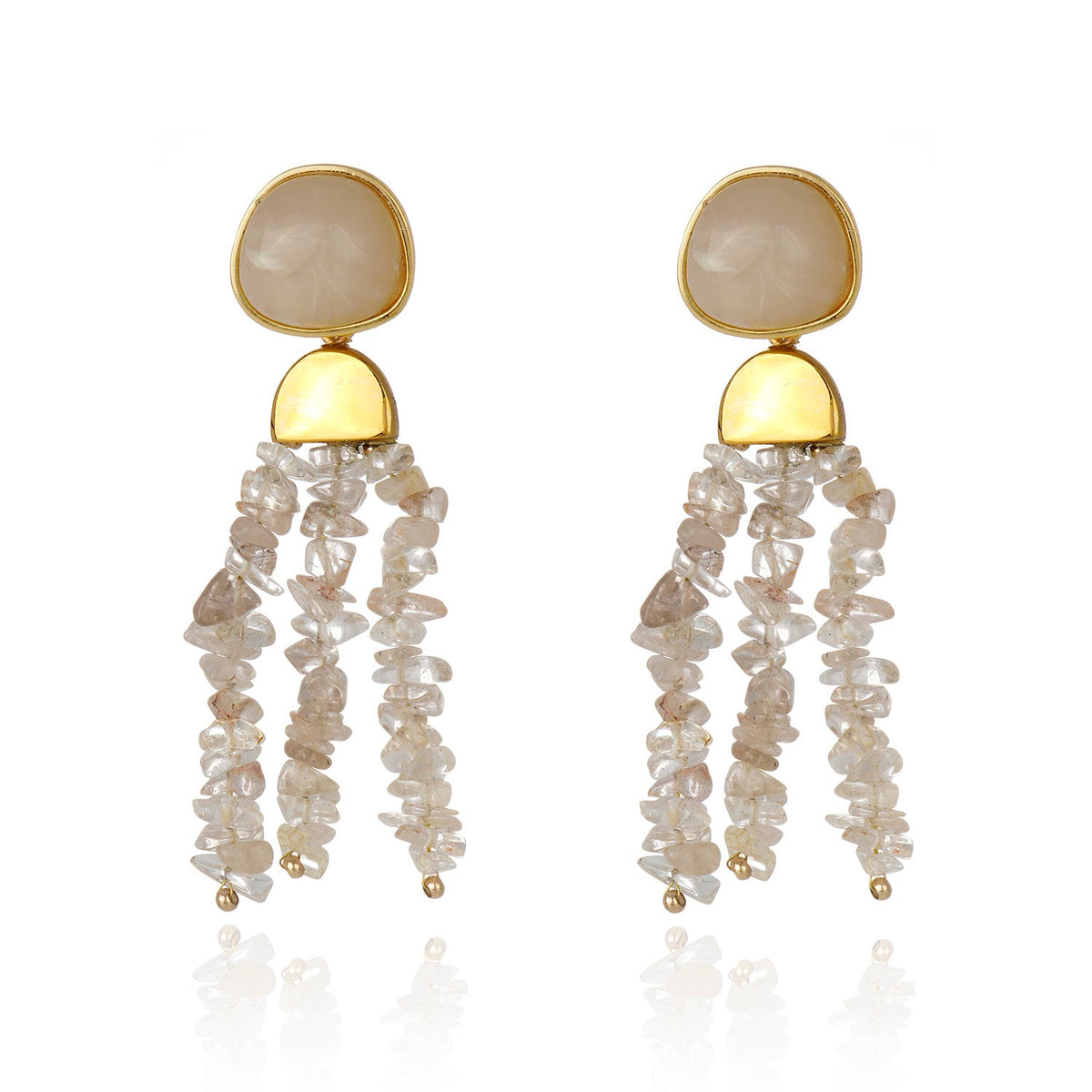 Resin Rain Drop Earring - Sand