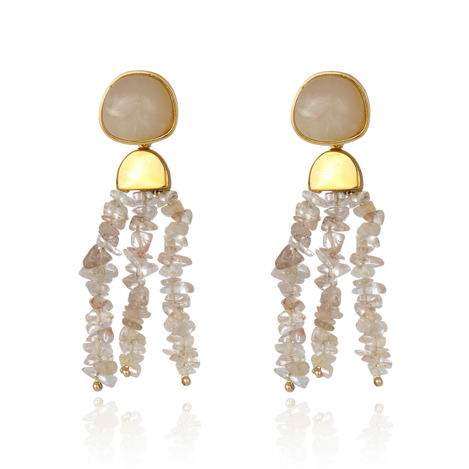 Resin Rain Drop Earring - Sand