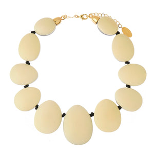 Concept Resin Necklace - Beige and Black