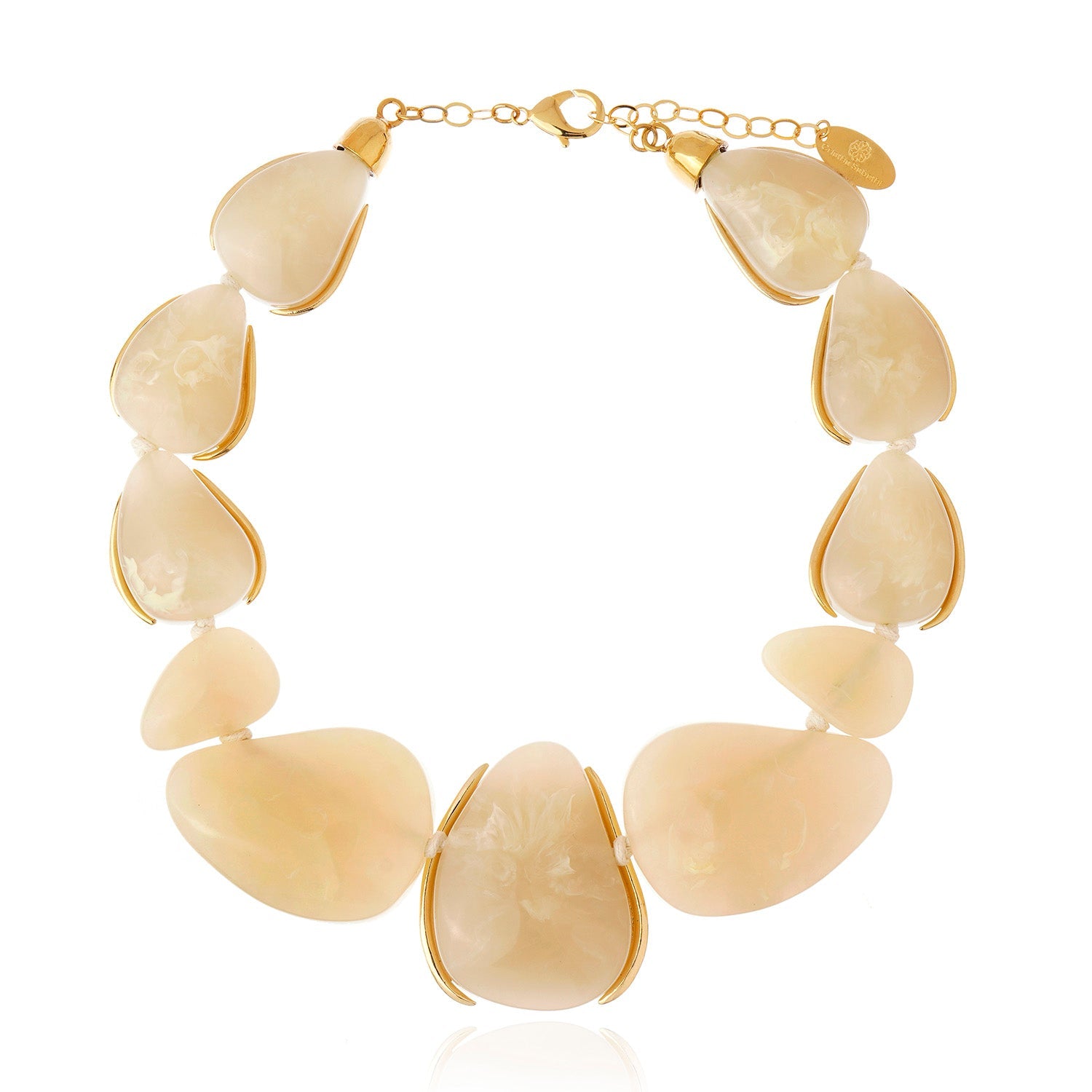 Organic Concept Resin Necklace - Sand