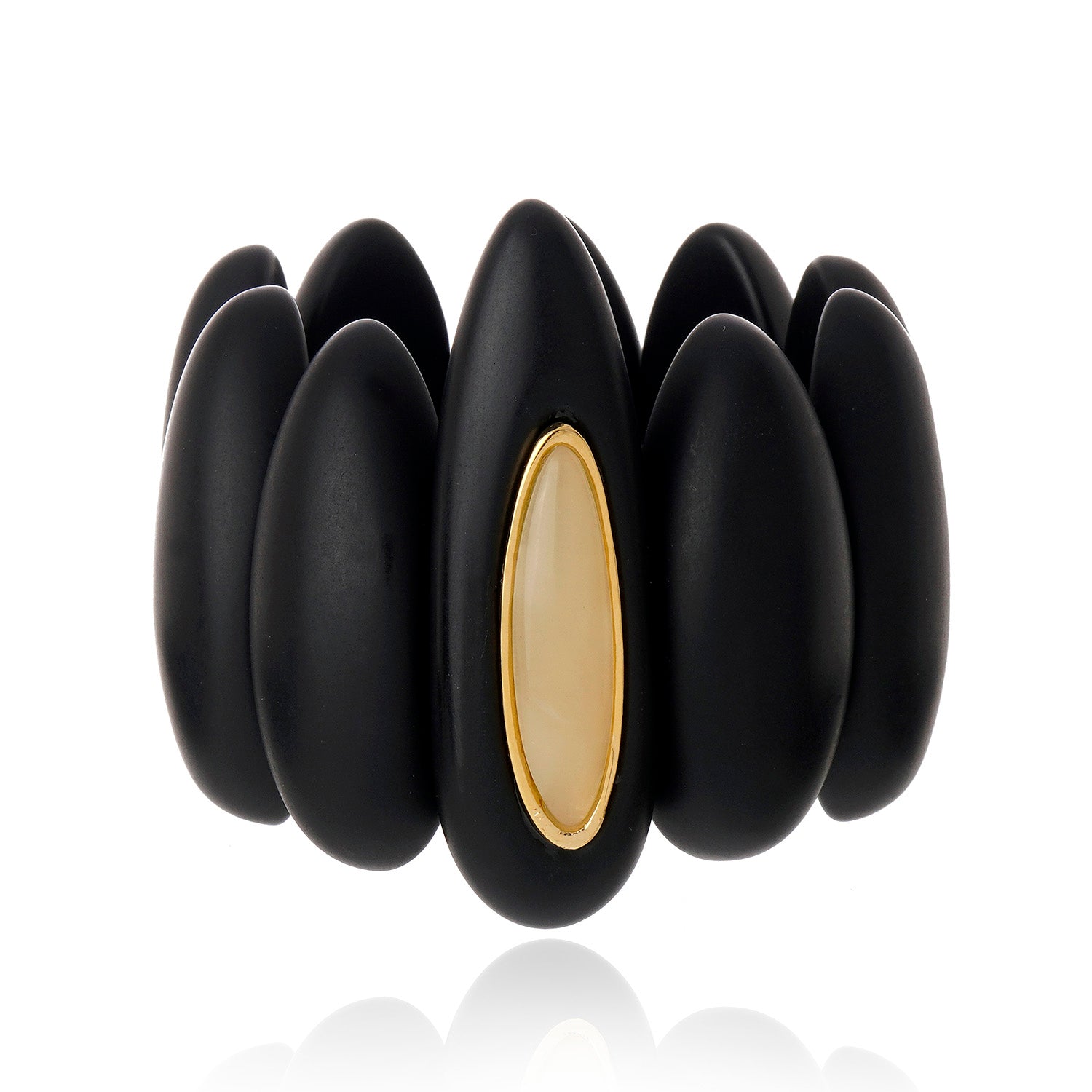 Resin Concept Bracelet - Black and Sand