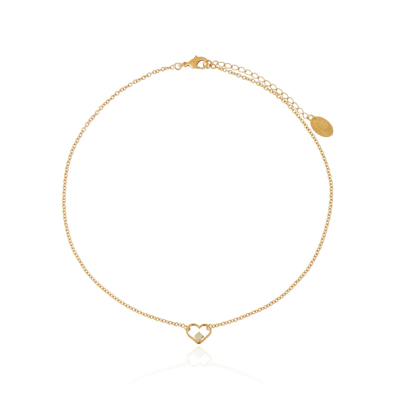 Amore Necklace - Moonstone Gold