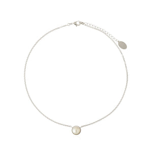 Anais Pearl Necklace - Silver