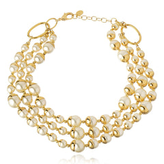 Nix Necklace - Pearl Gold - Cristina Sabatini