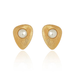 Artemis Stud Earrings - Pearl