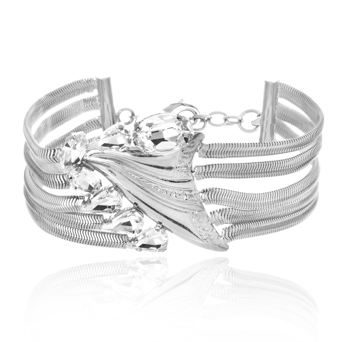 Fenix Bracelet Crystal Rhodium Plated