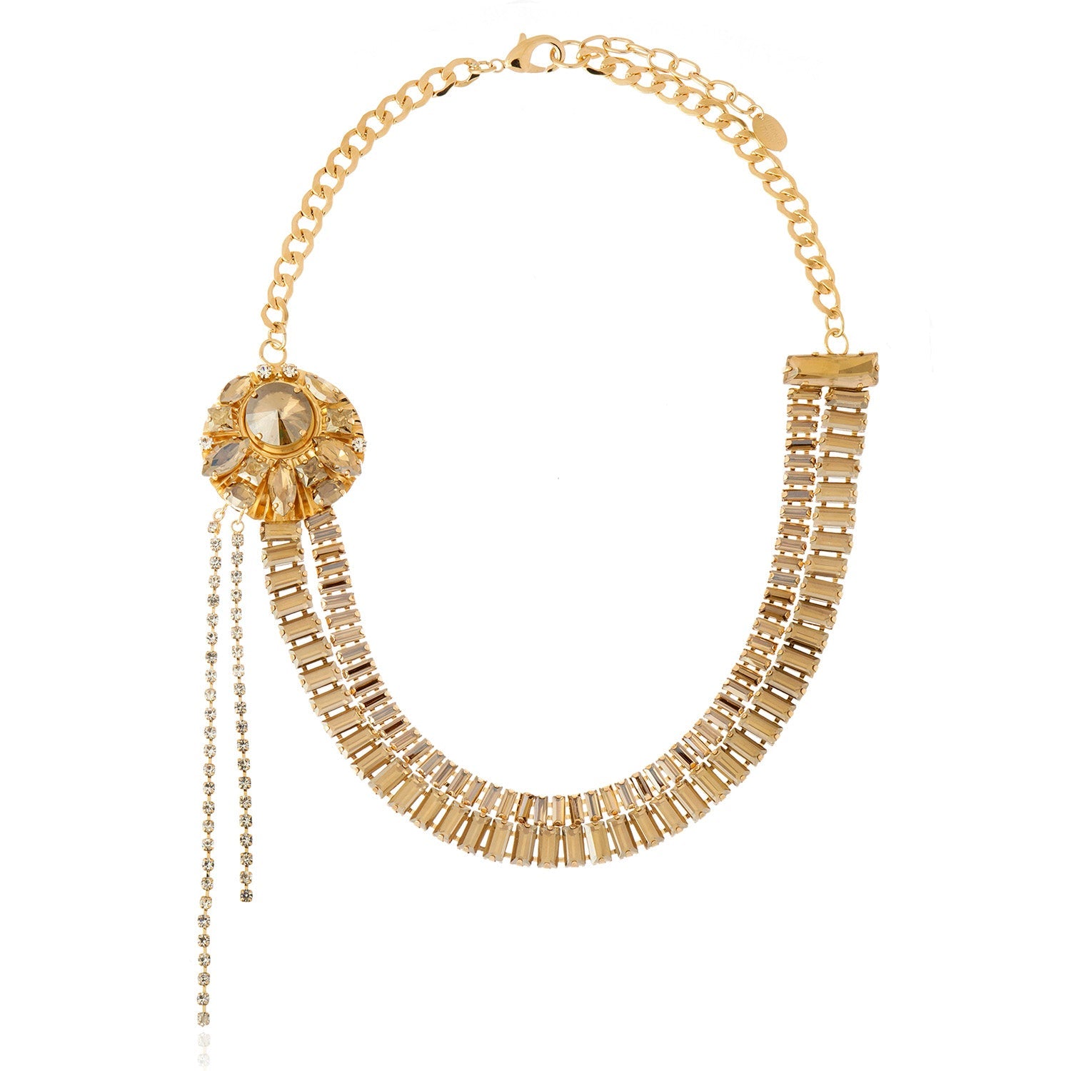 Alya Necklace - Black Diamond Gold
