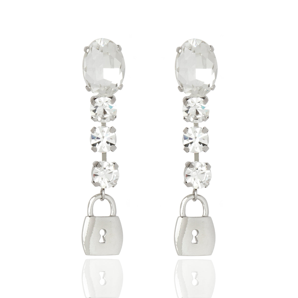 Rana Drop Earring Crystal Gold