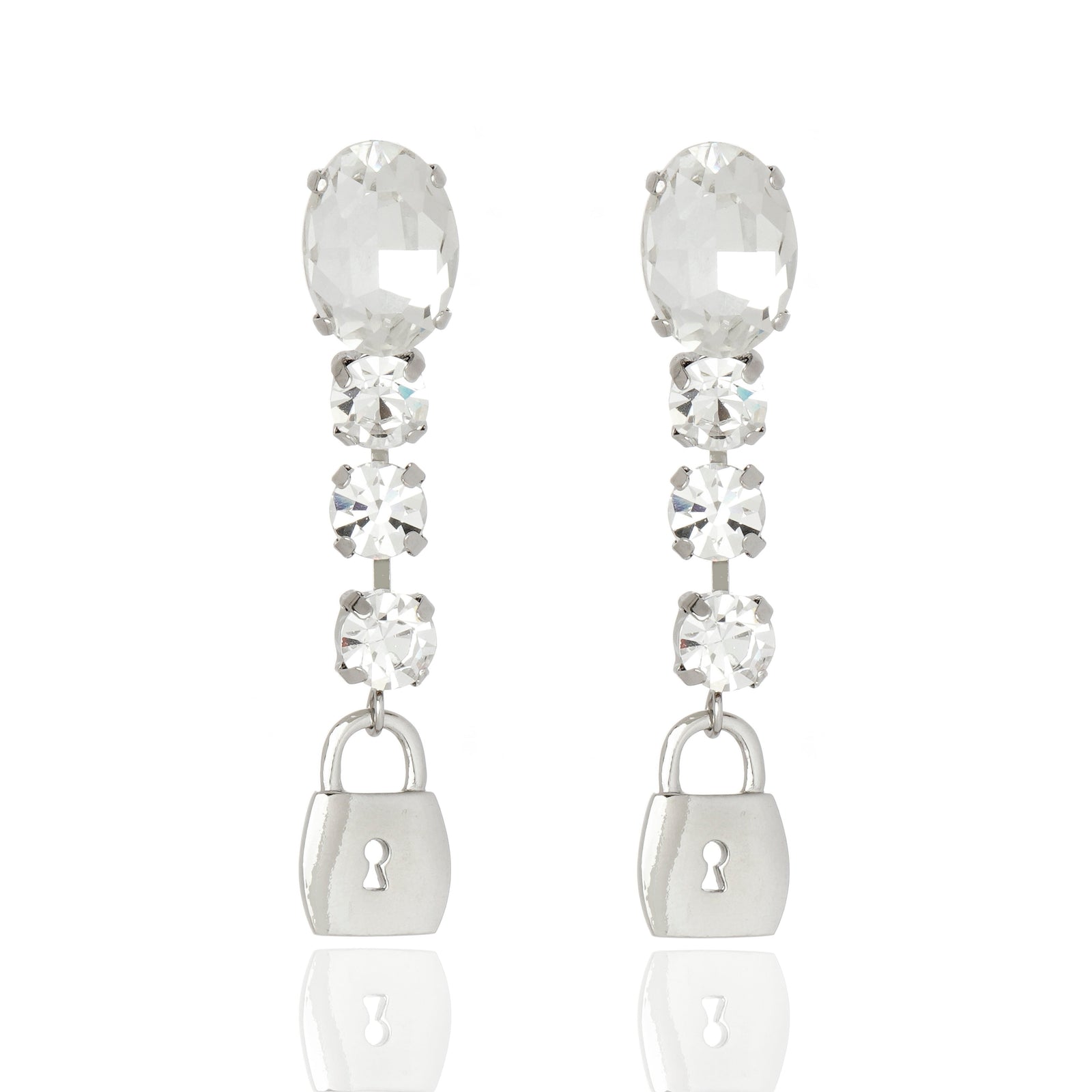 Rana Drop Earring Crystal Gold