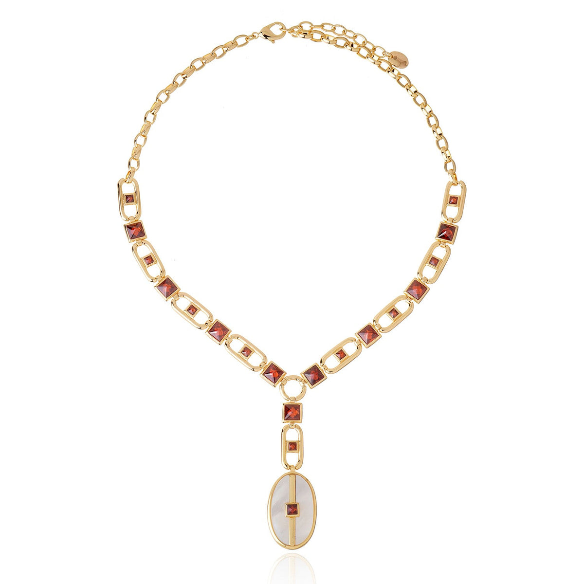 Inspire Drop Necklace White Mother of Pearl