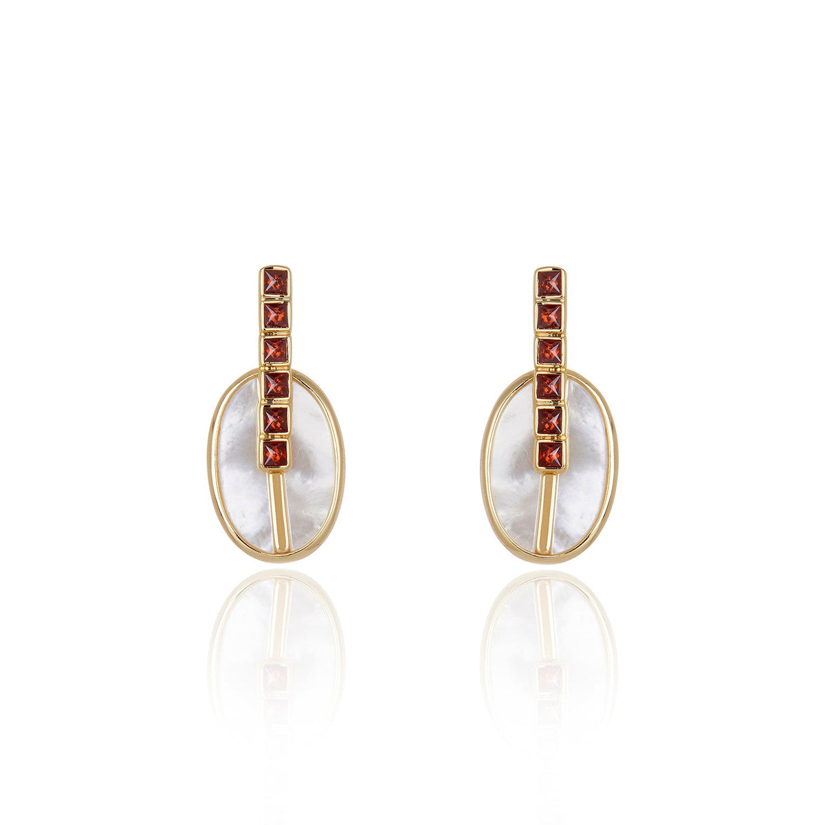 Inspire Drop Stud White Mother of Pearl